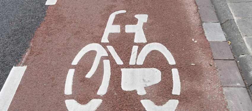 Afbeelding van een fiets op een fietspad